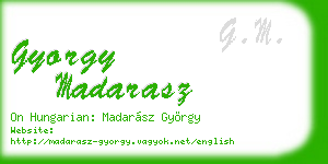 gyorgy madarasz business card