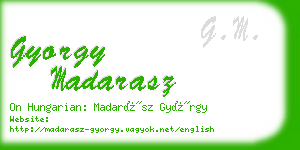 gyorgy madarasz business card